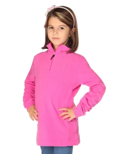 ON SPIRIT - Micropile da bambina rosa con mezza zip frontale - VITORIA