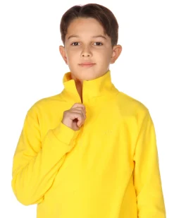 ON SPIRIT - Micropile da bambino giallo con mezza zip frontale - GIULIANO