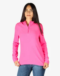 ON SPIRIT - MICROPILE DONNA MEZZA ZIP FUXIA - VALENTINA