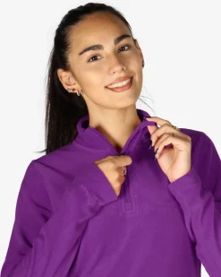 ON SPIRIT - MICROPILE DONNA  MEZZA ZIP VIOLA -  VALENTINA