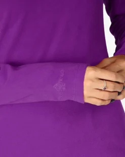 ON SPIRIT - MICROPILE DONNA MEZZA ZIP VIOLA - VALENTINA