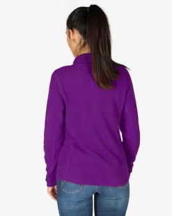 ON SPIRIT - MICROPILE DONNA MEZZA ZIP VIOLA - VALENTINA