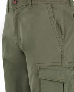 ON SPIRIT - Pantalone cargo stretch oliva