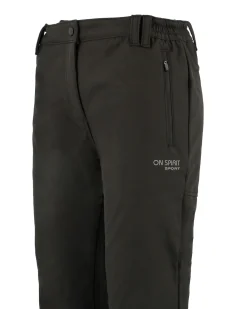 ON SPIRIT - PANTALONE NERO PER TREKKING IN SOFTSHELL DA DONNA