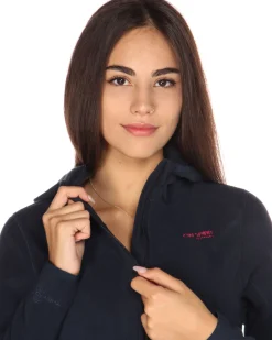 ON SPIRIT - PILE BLU CON CAPPUCCIO E FULL ZIP DA DONNA AD01135