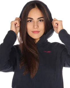 ON SPIRIT - PILE BLU DA DONNA CON CAPPUCCIO E ZIP