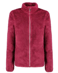 ON SPIRIT - PILE BORDEAUX FULL ZIP DA DONNA