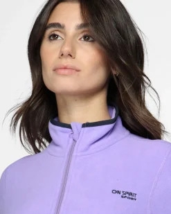 ON SPIRIT - PILE DONNA FULL ZIP LILLA - LUANA