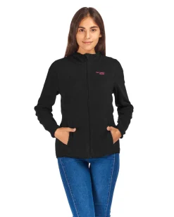 ON SPIRIT - PILE DONNA FULL ZIP NERO - LUANA
