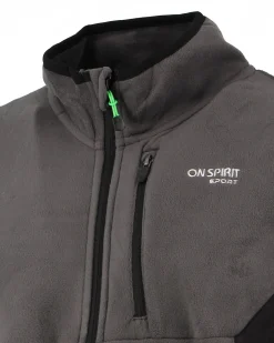 ON SPIRIT - Pile grigio da uomo con zip frontale - MATTEO