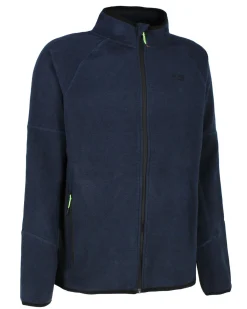 ON SPIRIT - PILE RIGATO UOMO FULL ZIP BLU SCURO - FABIO