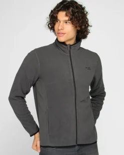 ON SPIRIT - PILE  RIGATO UOMO  FULL ZIP  GRIGIO - FABIO