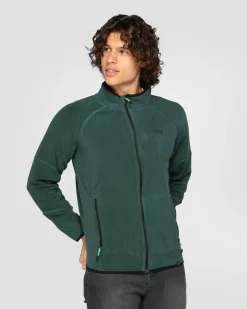ON SPIRIT - PILE  RIGATO UOMO  FULL ZIP  VERDE - FABIO