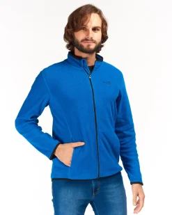 ON SPIRIT - PILE UOMO FULL ZIP BLU ROYAL - EMILIO