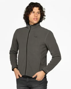 ON SPIRIT - PILE UOMO FULL ZIP GRIGIO SCURO -EMILIO