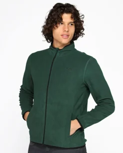 ON SPIRIT - PILE UOMO  FULL ZIP VERDE - EMILIO