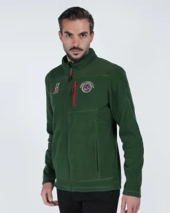 ON SPIRIT - PILE UOMO FULL ZIP VERDE - MATTIA