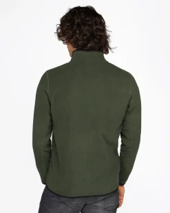 ON SPIRIT - PILE UOMO  FULL ZIP  VERDE MILITARE- EMILIO