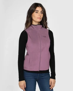 ON SPIRIT - SMANICATO IN PILE DONNA FULL ZIP MALVA - LUCIA