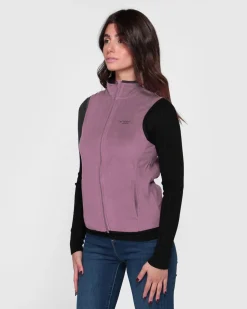 ON SPIRIT - SMANICATO IN PILE DONNA  FULL ZIP MALVA -  LUCIA