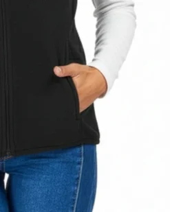 ON SPIRIT - SMANICATO IN PILE DONNA  FULL ZIP NERO -  LUCIA