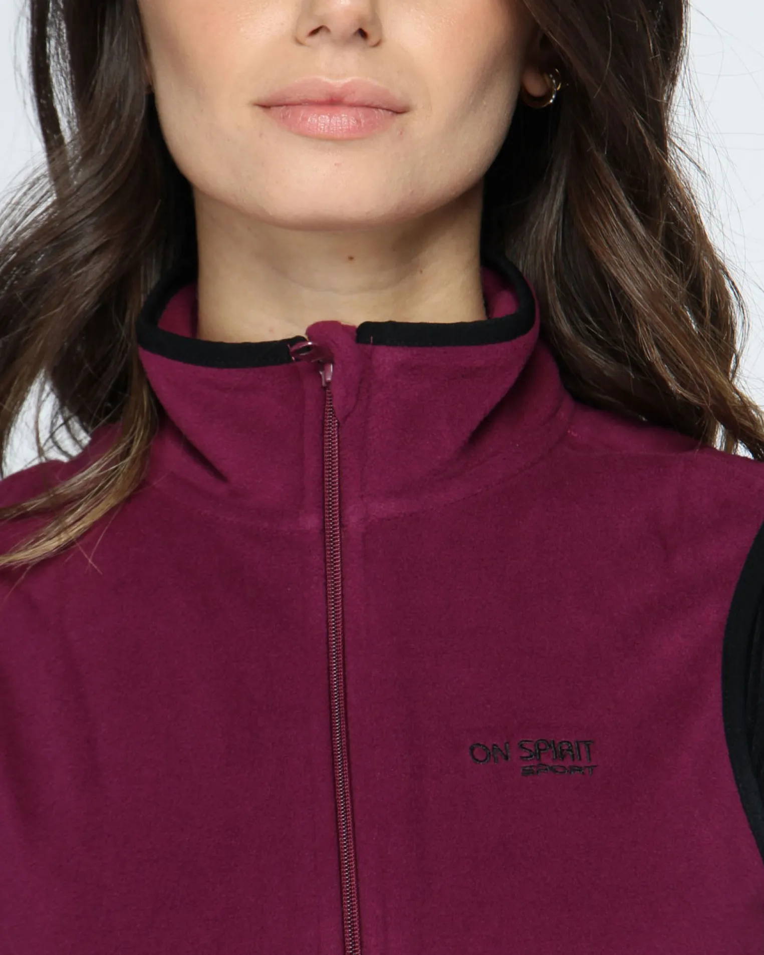 ON SPIRIT - SMANICATO IN PILE DONNA FULL ZIP PORPORA - LUCIA