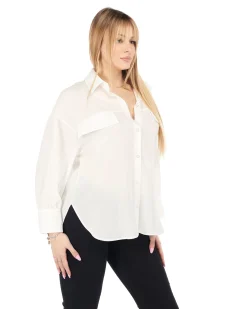 PAQUITA - CAMICIA MANICA LUNGA PATTINE STONDATA