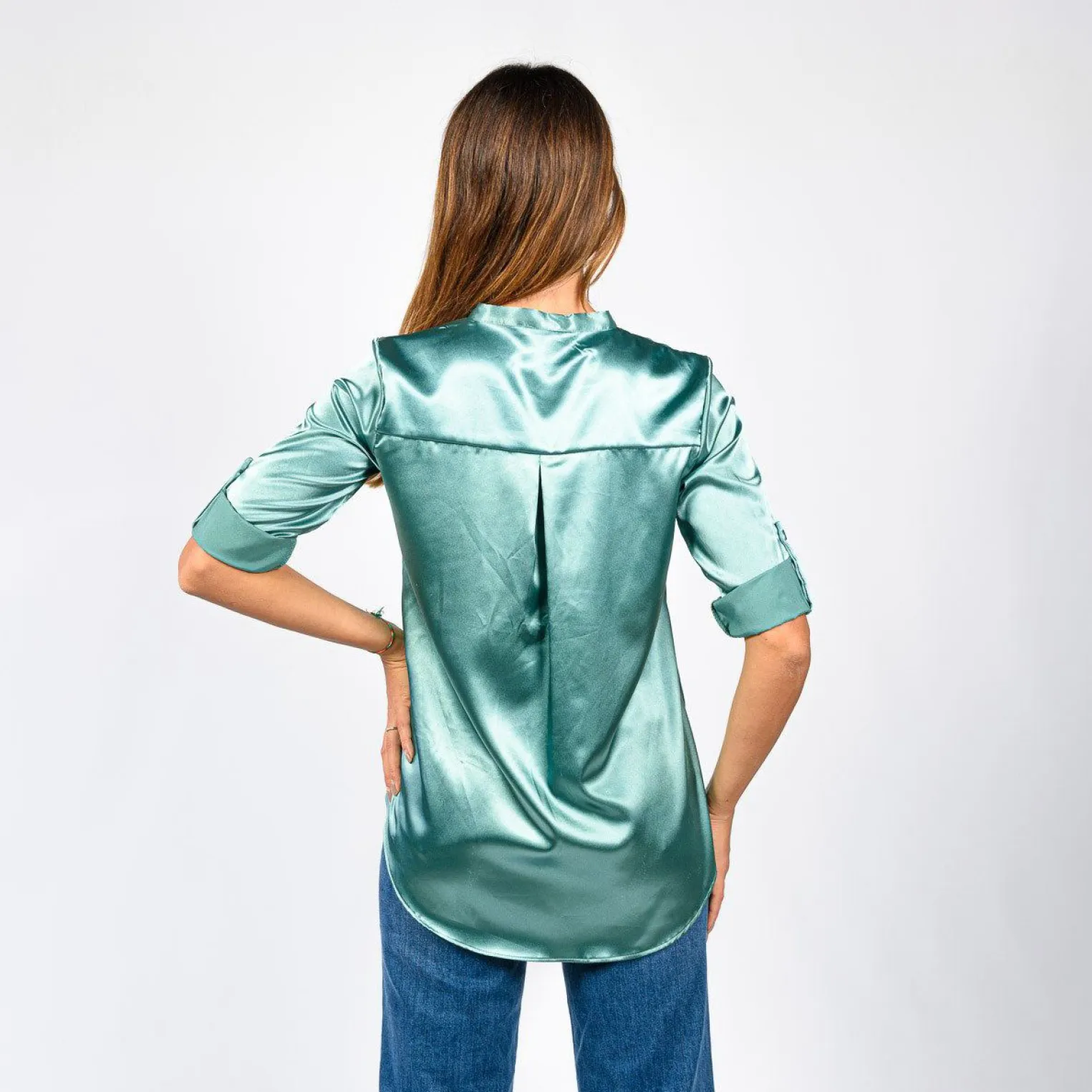 PAQUITA - CAMICIA MANICA 3/4 SCOLLO V