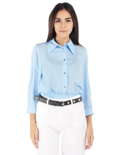 PAQUITA - CAMICIA MANICA 3/4 UNITO BOTTONI ORO