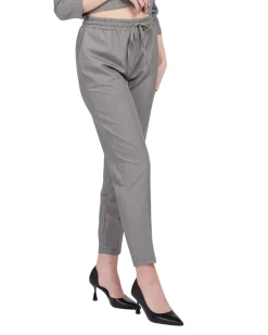 PAQUITA - PANTALONE GRIGIO DA DONNA CON VITA ELASTICIZZATA