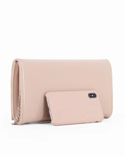 Pochette cipria in vernicecon patta - MADE IN ITALY