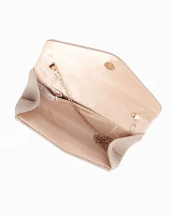POCHETTE PU C/PATTA A PUNTA+LETTERING