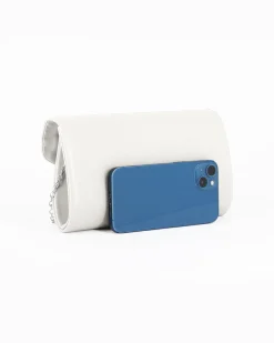 POCHETTE PU C/PATTA A PUNTA+LETTERING