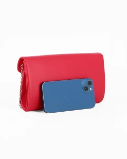 POCHETTE PU C/PATTA A PUNTA+LETTERING