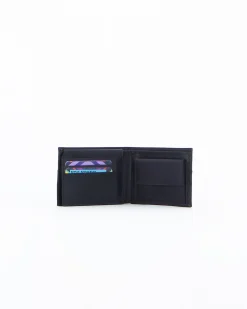 Portafoglio uomo blu in VERA PELLE, con ribaltina, porta carte e portamonete - you young Coveri