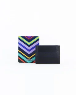 Portafoglio uomo blu in VERA PELLE, con ribaltina, porta carte e portamonete - you young Coveri