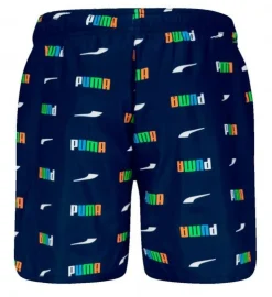 PUMA - BOXER MARE DA BAMBINO SWIM PRINTED LOGO MID NAVY - 701225813_001