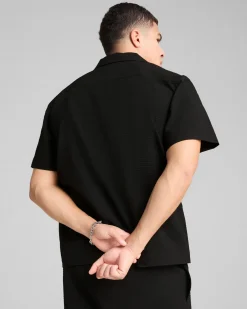 PUMA - CAMICIA WARDROBE ESS SEERSUCKER a maniche corte nera - 629663-01