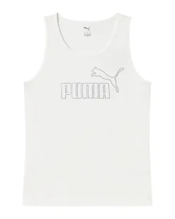 PUMA - CANOTTA BIANCA ESSENTIAL LOGO TANK RHINESTONE DA DONNA, 693864-02