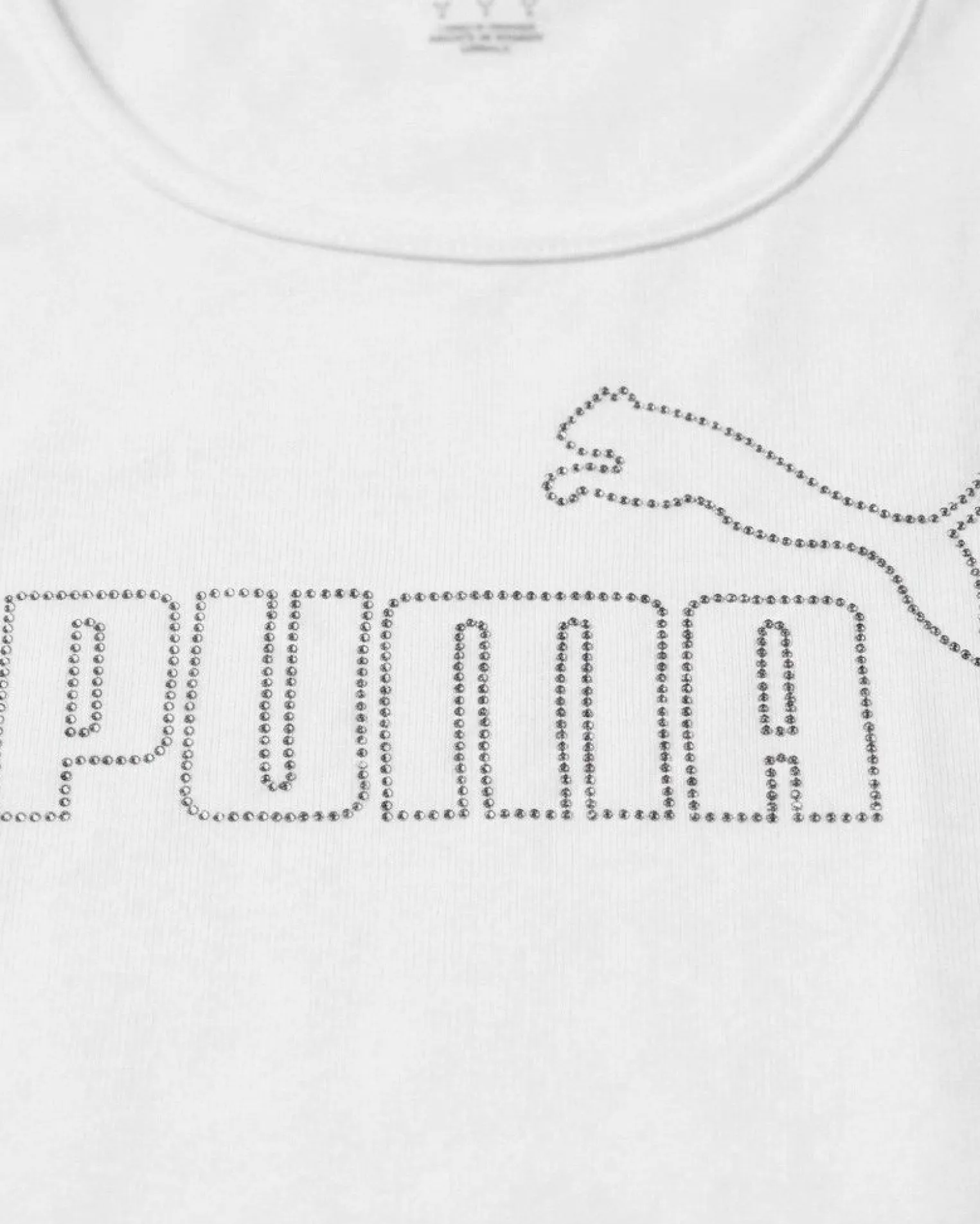 PUMA - CANOTTA BIANCA ESSENTIAL LOGO TANK RHINESTONE DA DONNA, 693864-02
