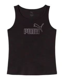 PUMA -CANOTTA JUNIOR (7 - 16 ANNI) NERA  ESS LOGO TANK RHINESTONE, 693911-01