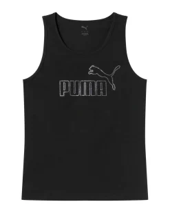 PUMA - CANOTTA NERA ESSENTIAL  LOGO TANK RHINESTONE DA DONNA, 693864-01