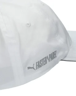 PUMA - Cappello da padel regolabile bianco in tessuto traspirante con logo riflettente