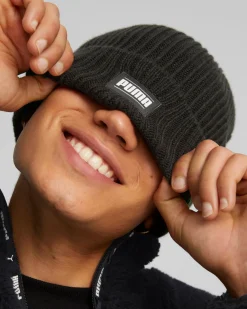 PUMA - Cappello invernale a coste nero