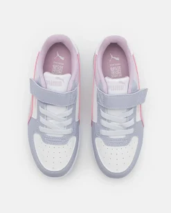 PUMA CAVEN 2.0 BLOCK AC+PS - Sneakers da bambina bianca/lilla e rosa, numerata 28/35 - 394462-15