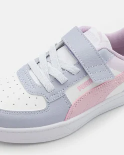 PUMA CAVEN 2.0 BLOCK AC+PS - Sneakers da bambina bianca/lilla e rosa, numerata 28/35 - 394462-15