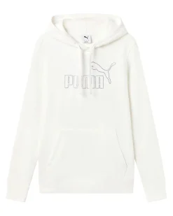 PUMA - FELPA  CON CAPPUCCIO BIANCA ESSENTIAL  RHINESTONE DA DONNA, 693555-02