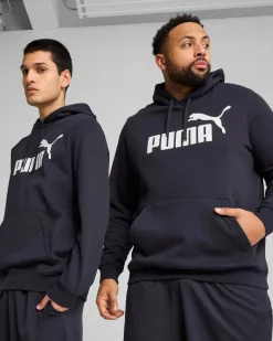 PUMA - FELPA CON CAPPUCCIO BLU ESSENTIAL N.1 LOGO HD  DA UOMO, 682570-16