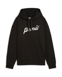 PUMA - FELPA CON CAPPUCCIO ESS+ SCRIPT HD FL NERA E BIANCA DA DONNA - 681534-01