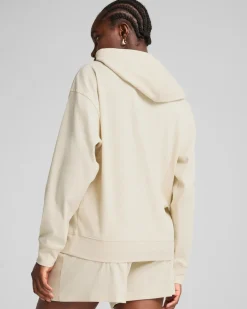 PUMA - FELPA CON CAPPUCCIO PANNA ESSENTIAL ELEVATED COMFORT DA DONNA, 685023-87
